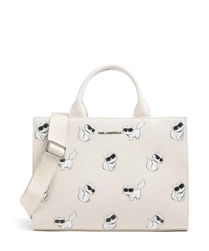 Karl Lagerfeld Ikon Medium Choupette Bolso de mano natural