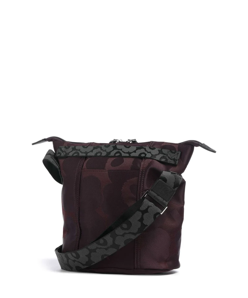 Marimekko Wear All Day Unikko Bucket bolso de mano wine red/dark wine