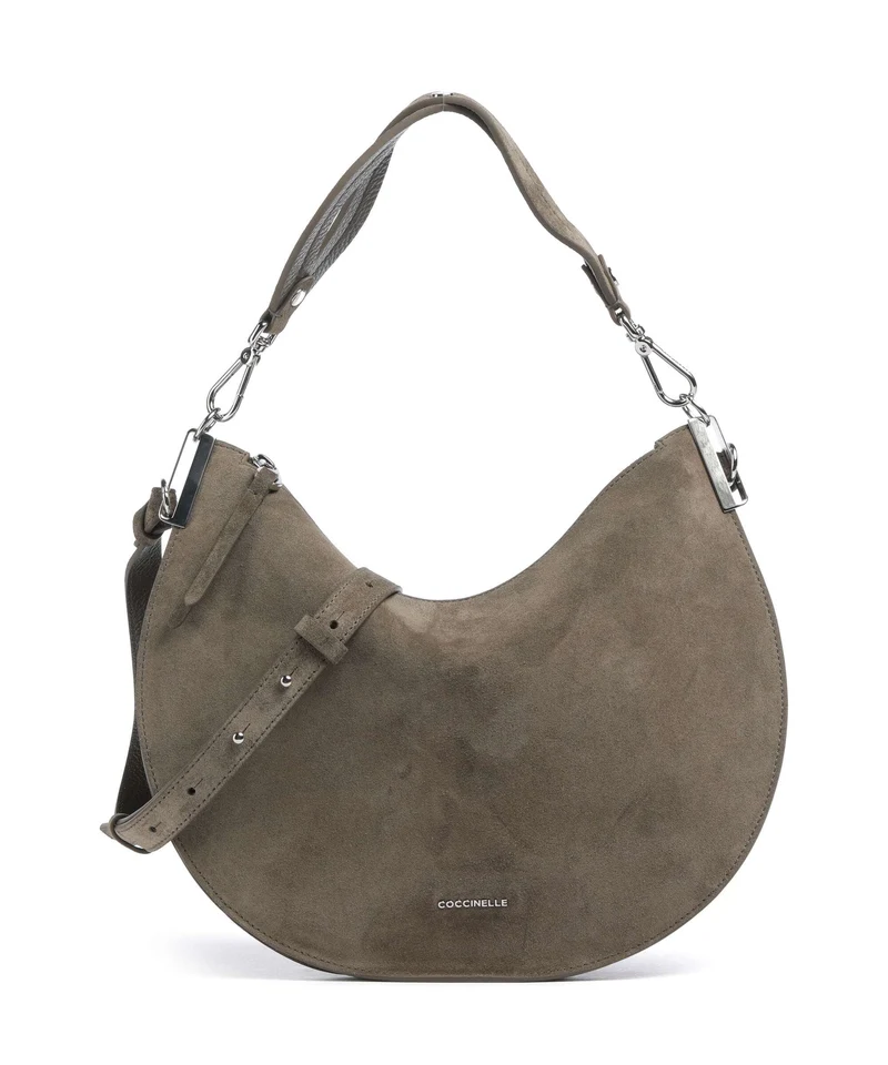 Coccinelle Sunup Suede Bolso de hobo fango