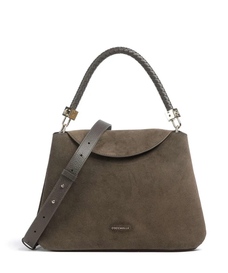 Coccinelle Tiggy Suede Bolso de mano fango