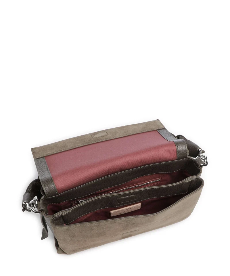 Coccinelle Boheme Suede Bolso de hombro fango