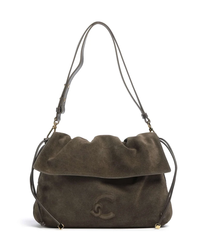 Coccinelle Lidia Suede Bolso de hobo fango