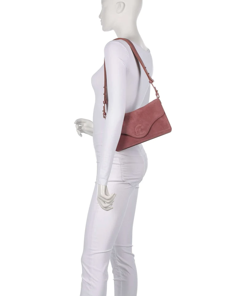 Coccinelle C-Me Softy Suede Bolso de hombro winter rose