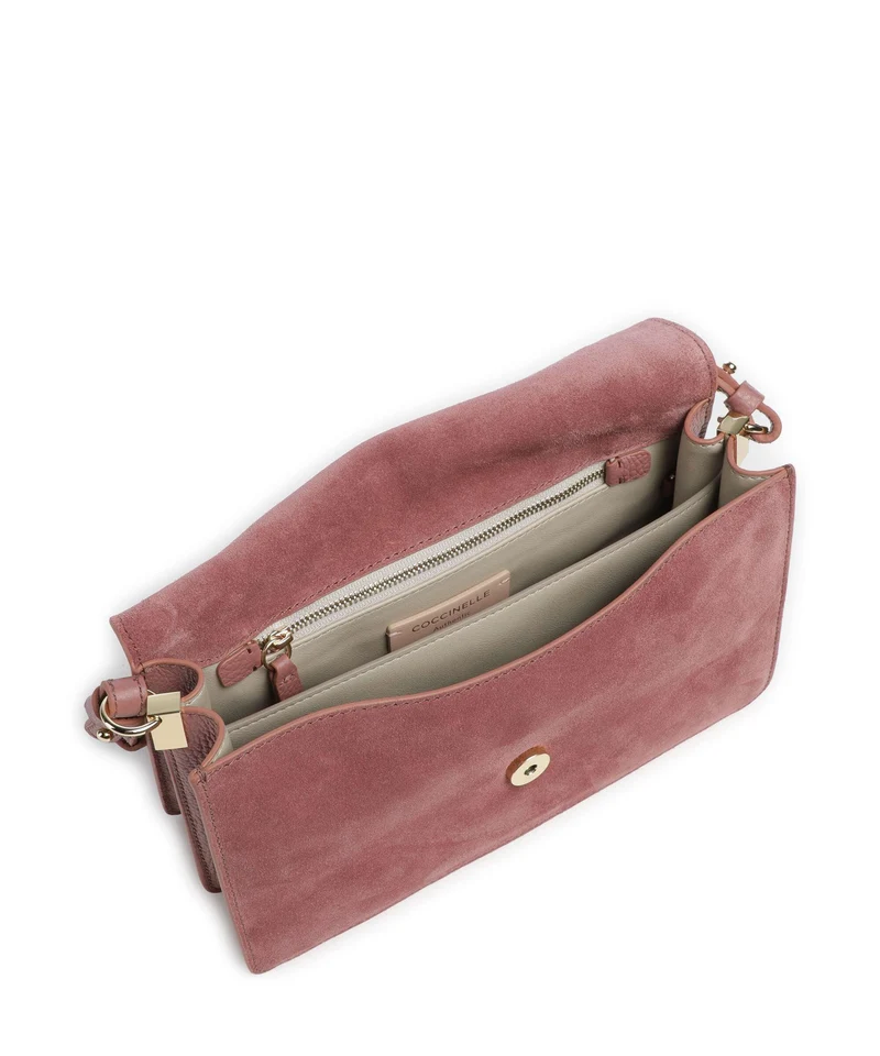 Coccinelle C-Me Softy Suede Bolso de hombro winter rose