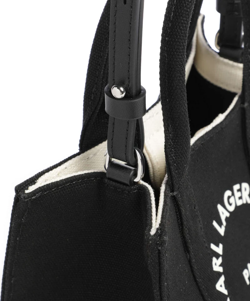 Karl Lagerfeld K/Rue St Guillaume Medium Bolso de mano cannoli cream/black