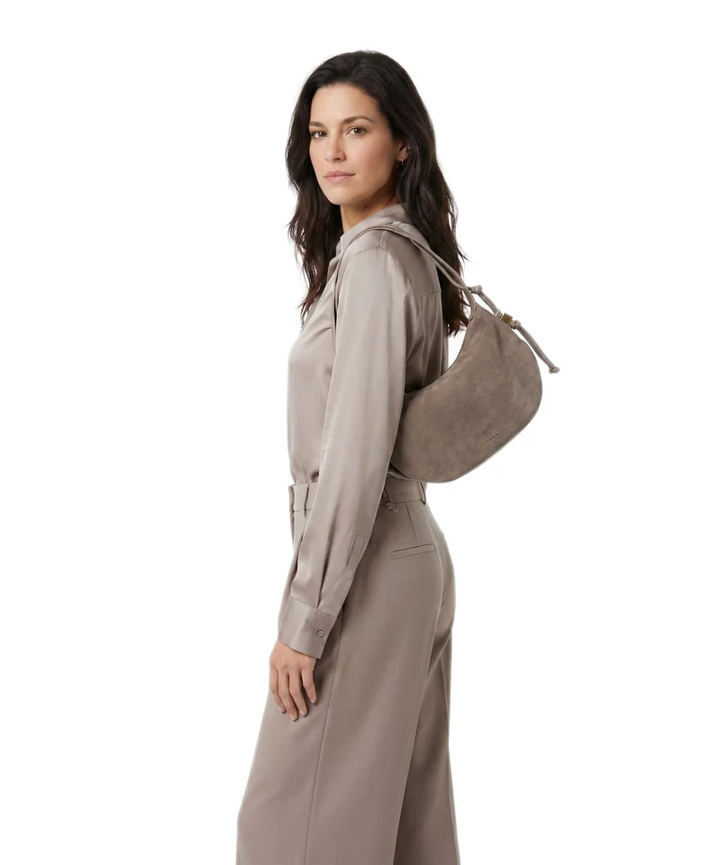 Coccinelle Thess Suede Bolso de hobo warm taupe