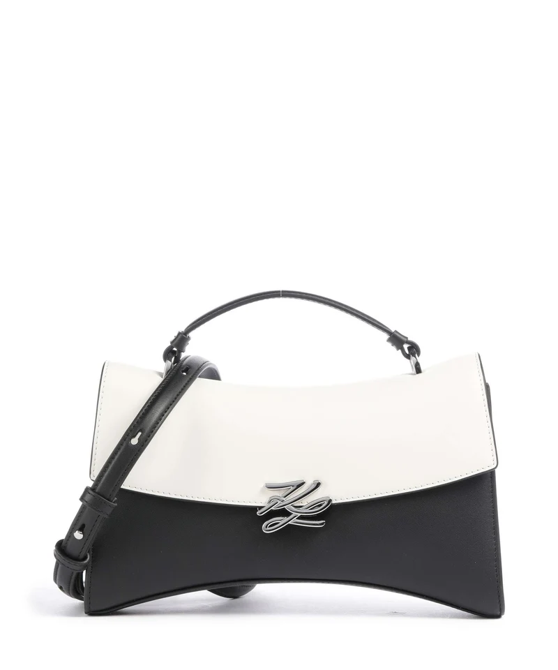 Karl Lagerfeld K/Autograph Twist Bandolera black/white