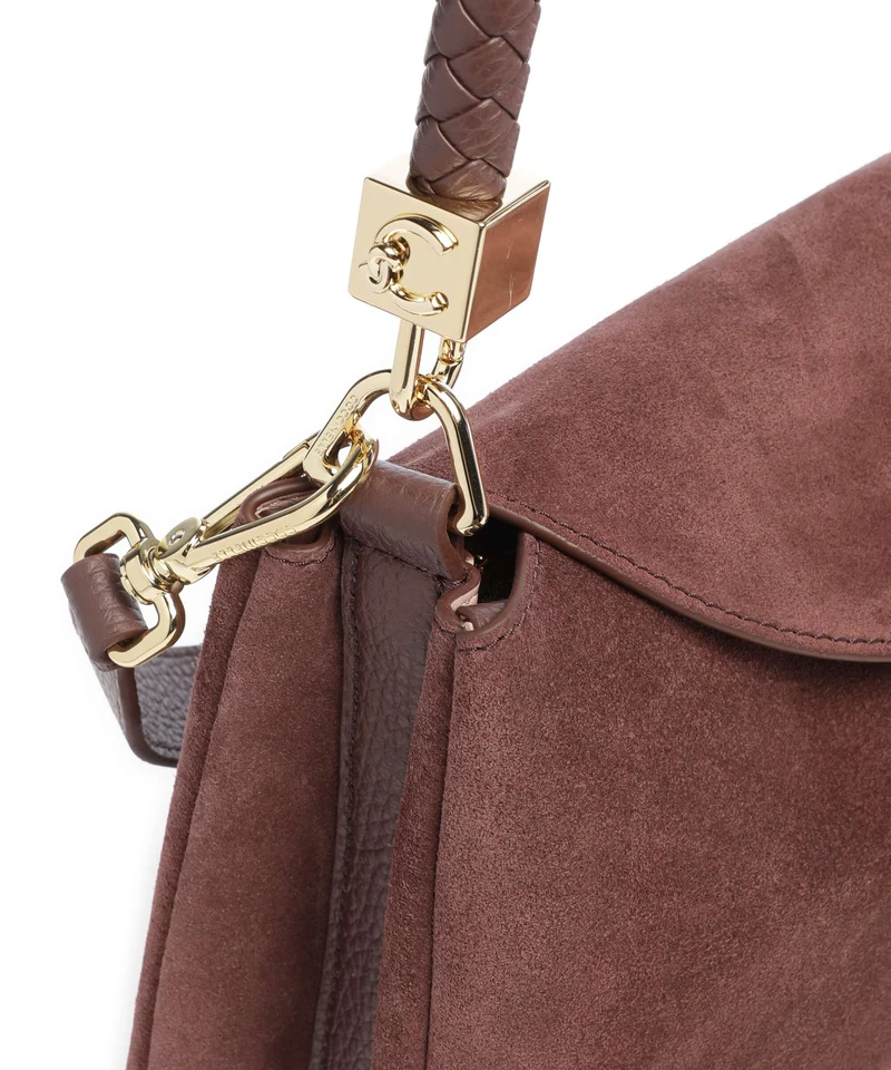 Coccinelle Tiggy Suede Bolso de hombro berry