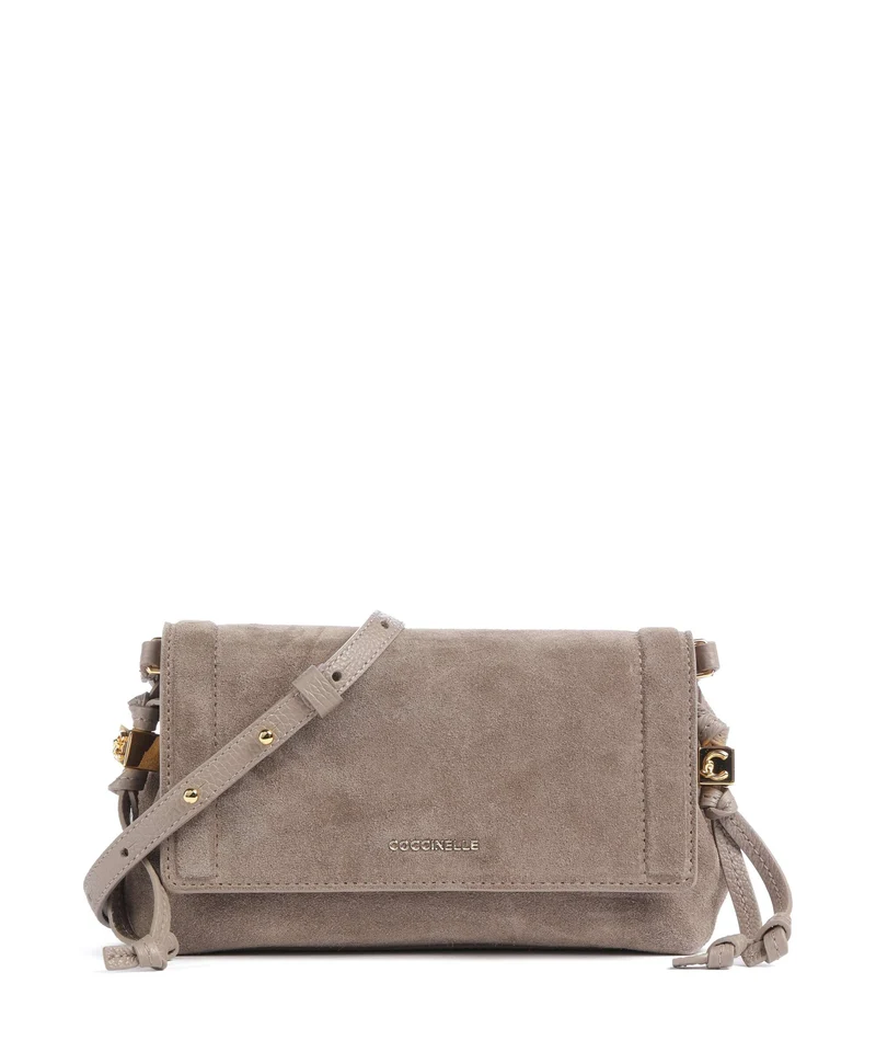 Coccinelle Thess Suede Bandolera warm taupe