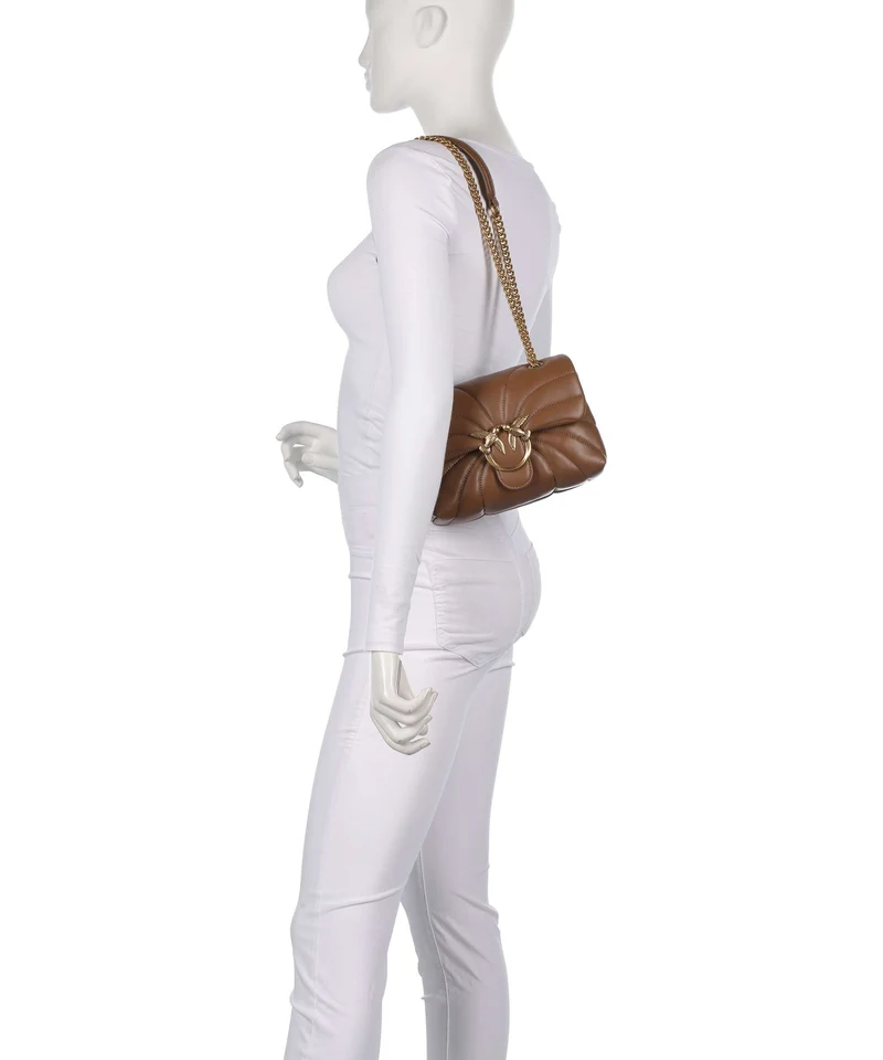 Pinko Love Puff Mini Bolso de hombro marrone cognac/antique gold