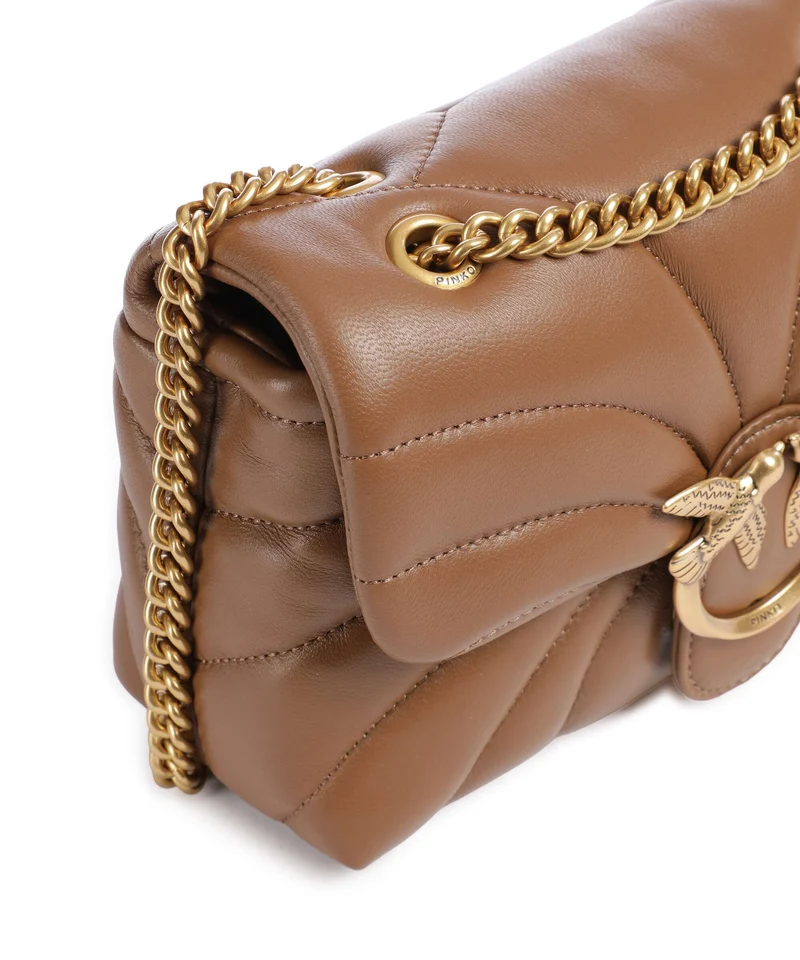 Pinko Love Puff Mini Bolso de hombro marrone cognac/antique gold