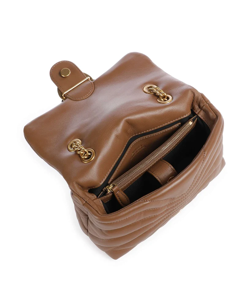 Pinko Love Puff Mini Bolso de hombro marrone cognac/antique gold
