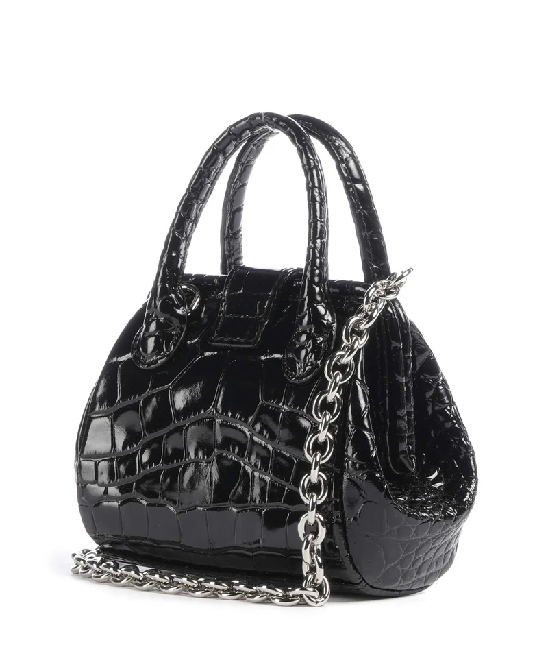 Vivienne Westwood Pamela Embossed Croc Mini Bandolera black