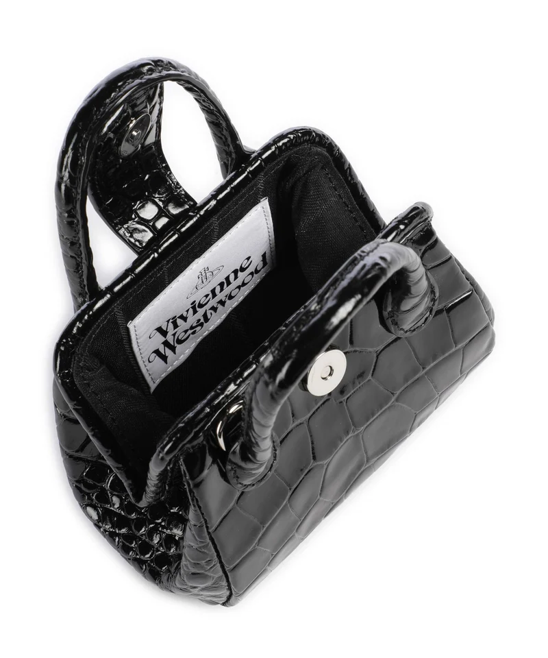 Vivienne Westwood Pamela Embossed Croc Mini Bandolera black
