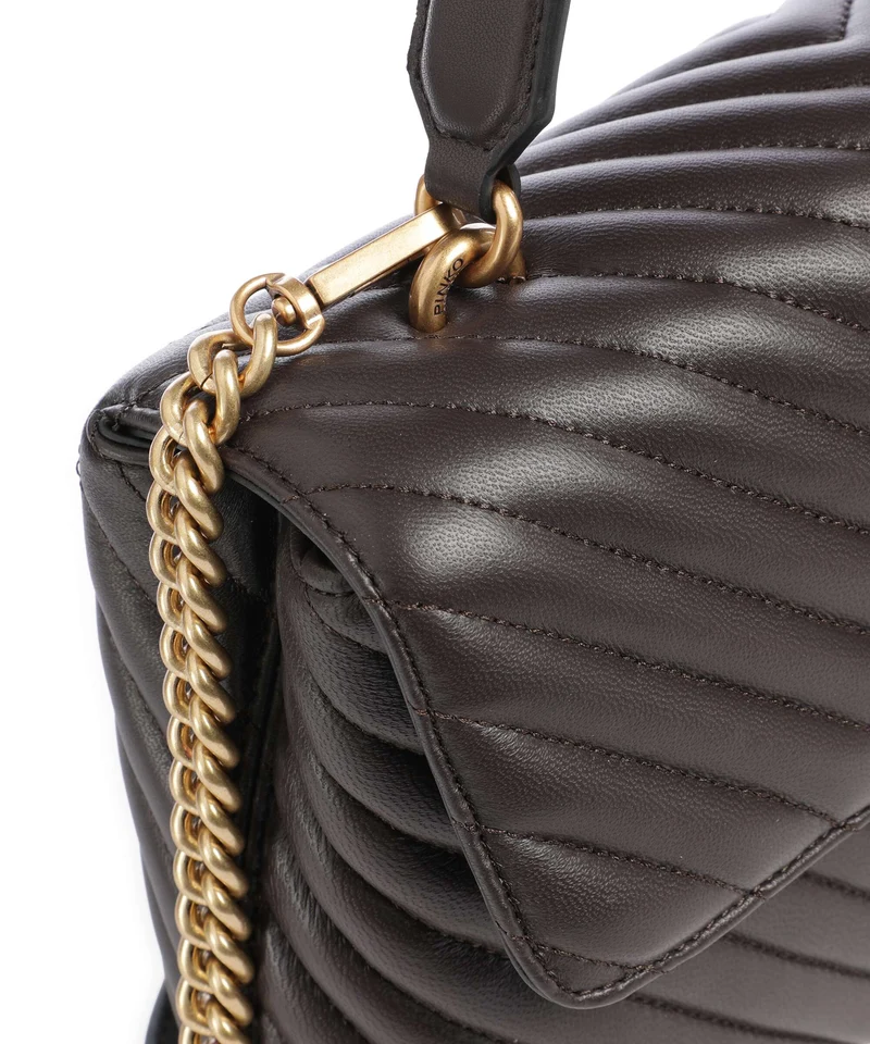 Pinko Love Lady Puff Classic Bolso de mano marrone marasca/antique gold