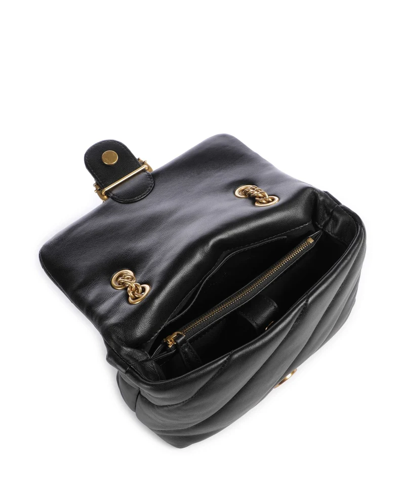 Pinko Love Puff Mini New Buckle Bolso de hombro nero/antique gold