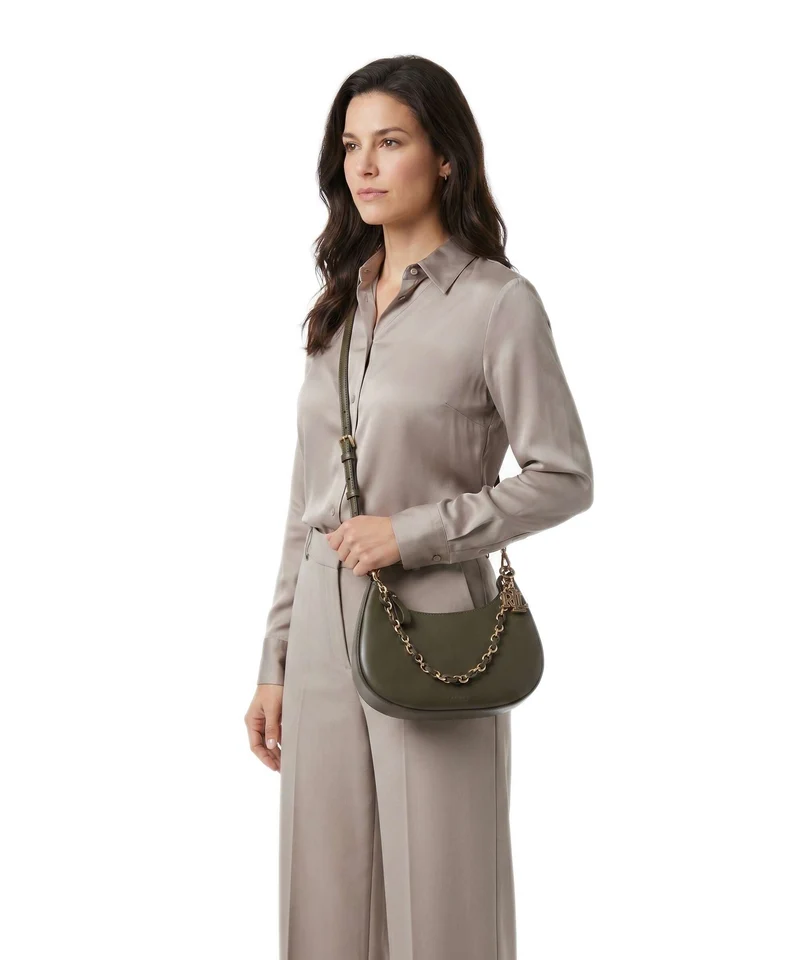 Lauren Ralph Lauren Marcy Medium Bolso de hombro botanic green
