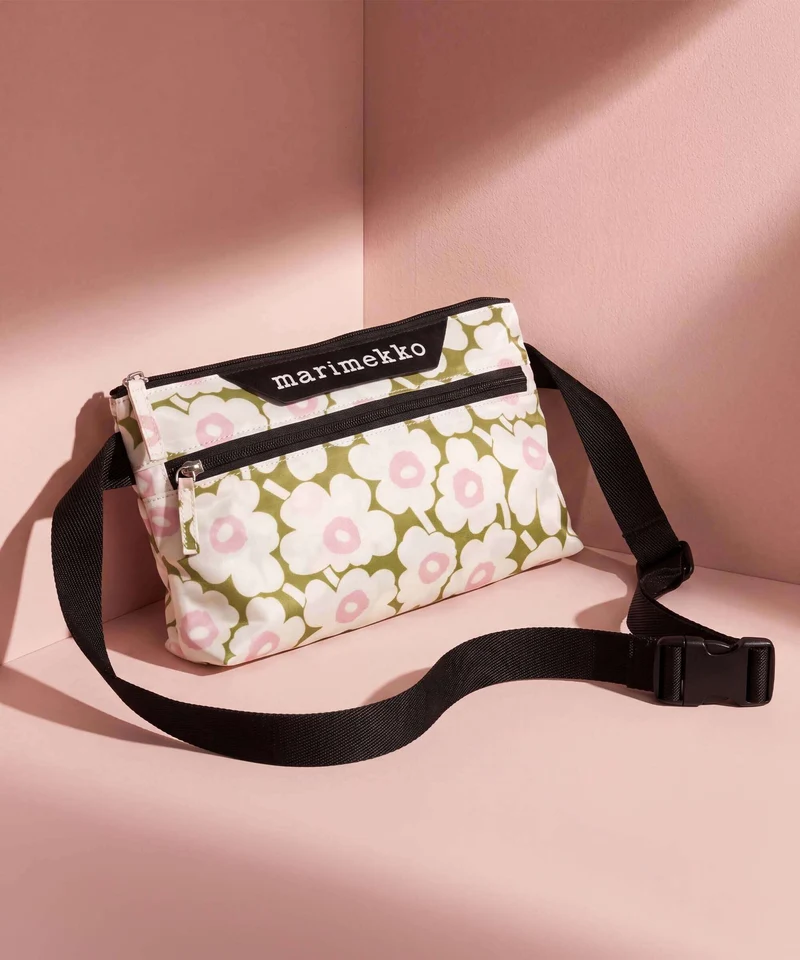 Marimekko Neat S Unikko Bandolera light yellow/green/lt pink