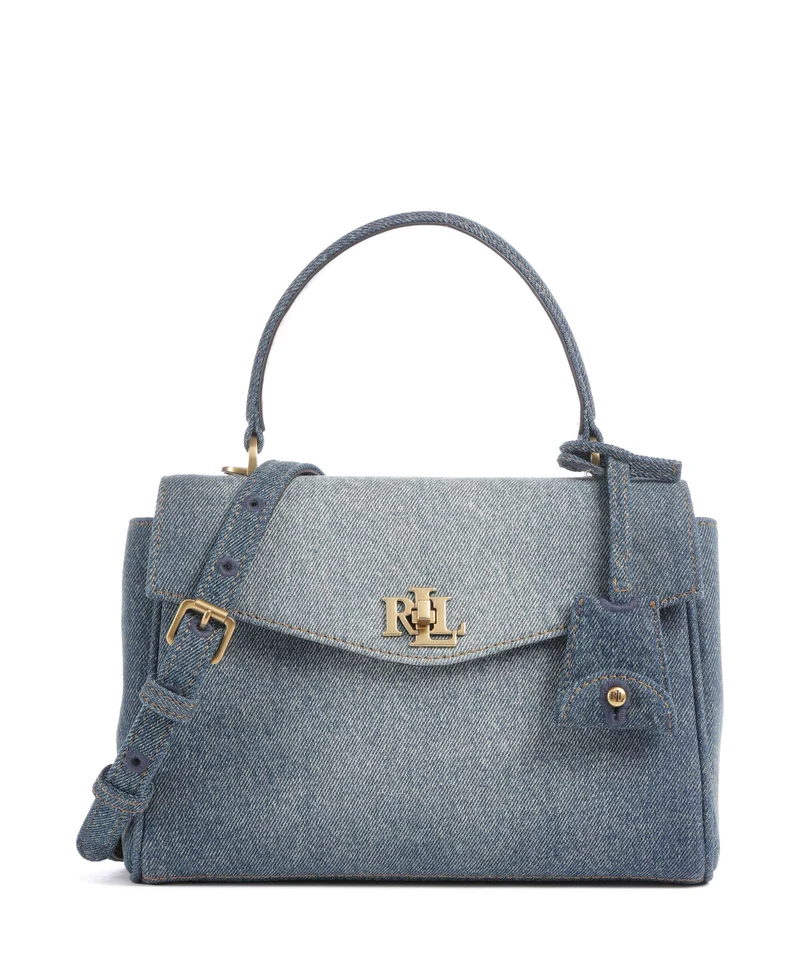 Lauren Ralph Lauren Farrah Small Bolso de mano oxford blue/lauren tan
