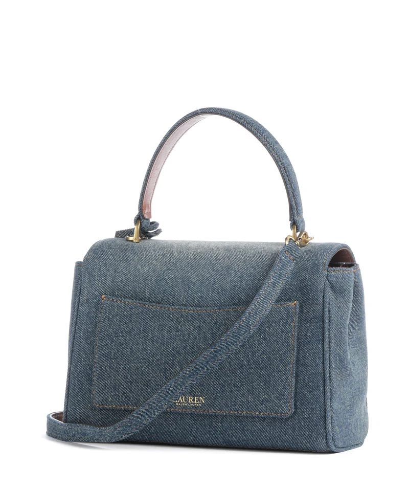 Lauren Ralph Lauren Farrah Small Bolso de mano oxford blue/lauren tan