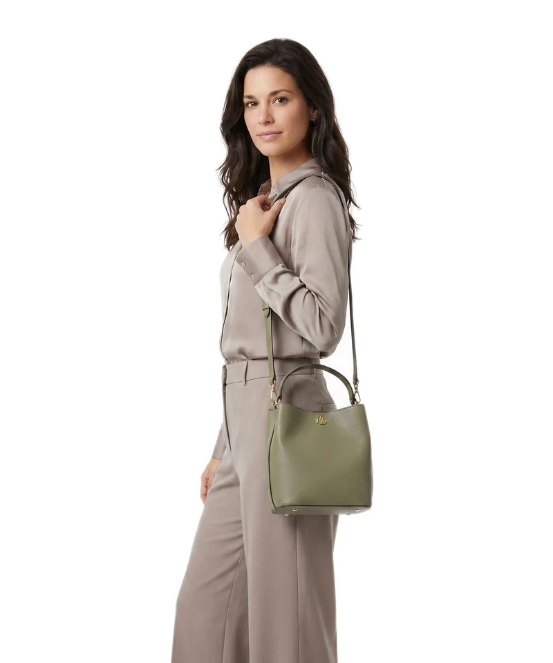 Lauren Ralph Lauren Reese Small Bucket bolso de mano sage green