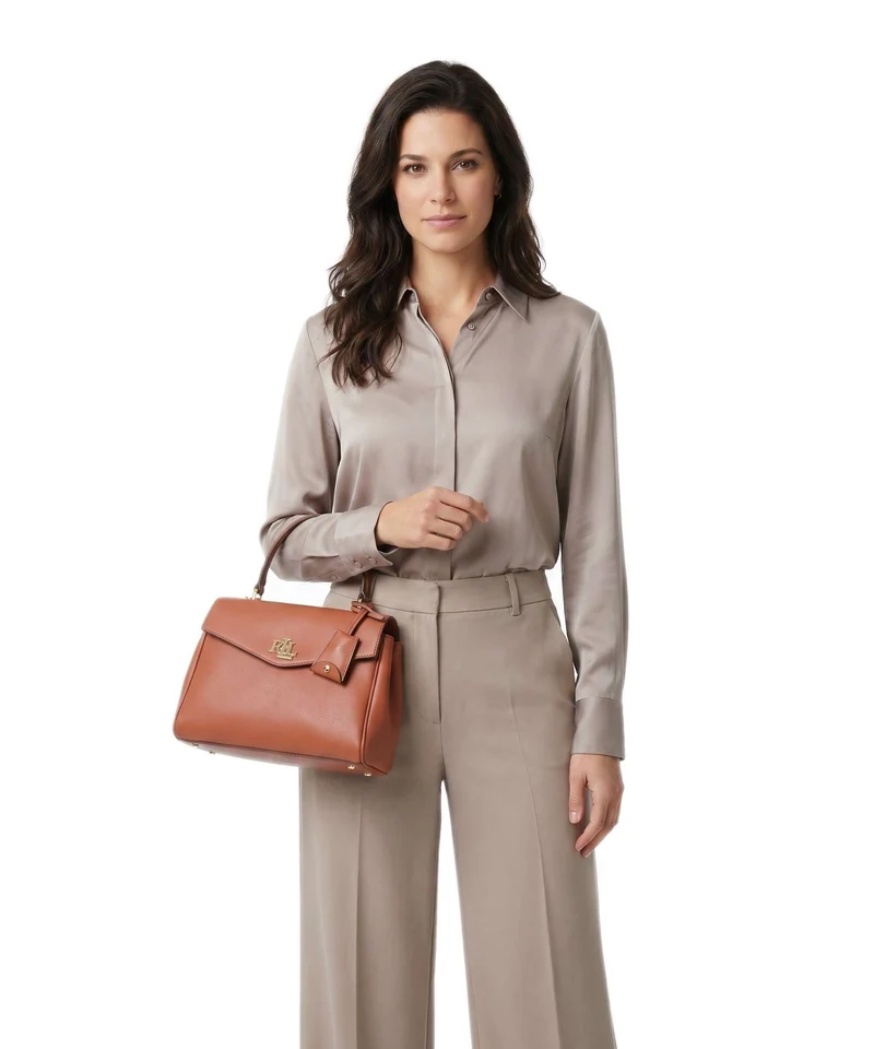 Lauren Ralph Lauren Farrah Small Bolso de mano red terracotta