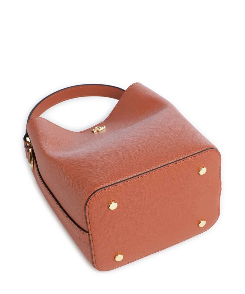Lauren Ralph Lauren Reese Small Bucket bolso de mano red terracotta