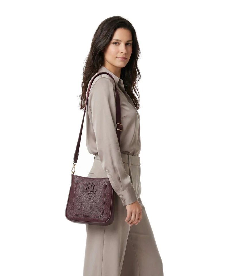 Lauren Ralph Lauren Cameryn Small Bandolera dark garnet