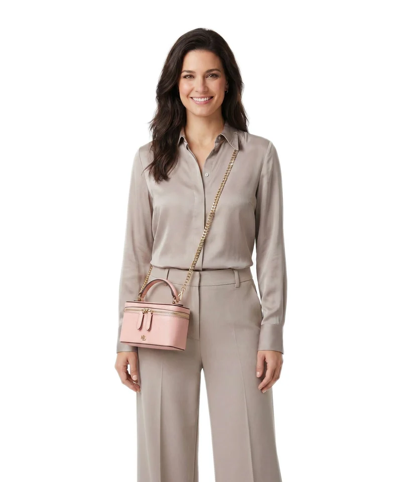Lauren Ralph Lauren Hallee Small Bandolera pink rhodonite