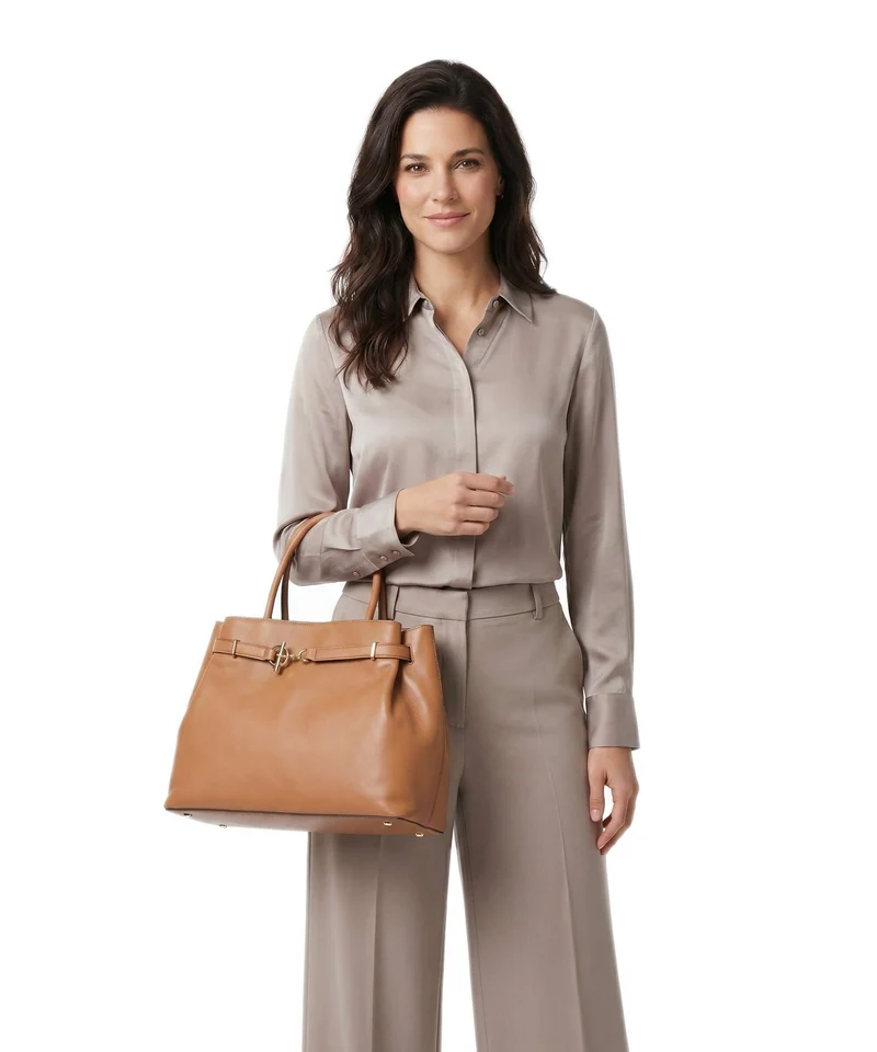 Lauren Ralph Lauren Blaike Large Bolso de mano classic caramel