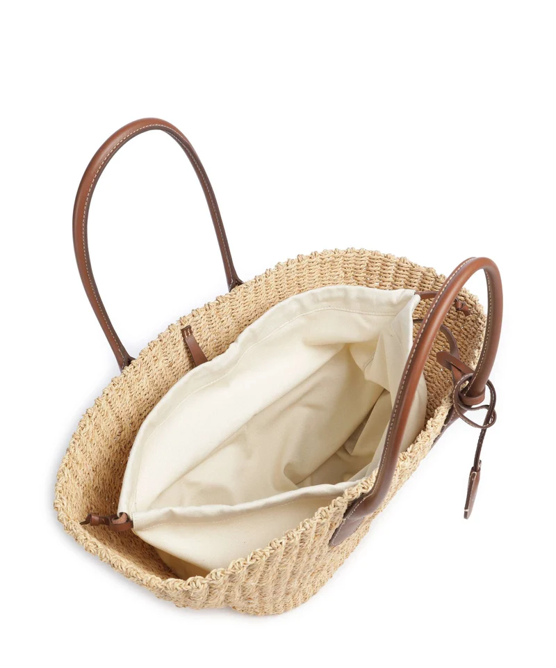 Polo Ralph Lauren Bellport Medium Bolsa shopping natural/cuoio