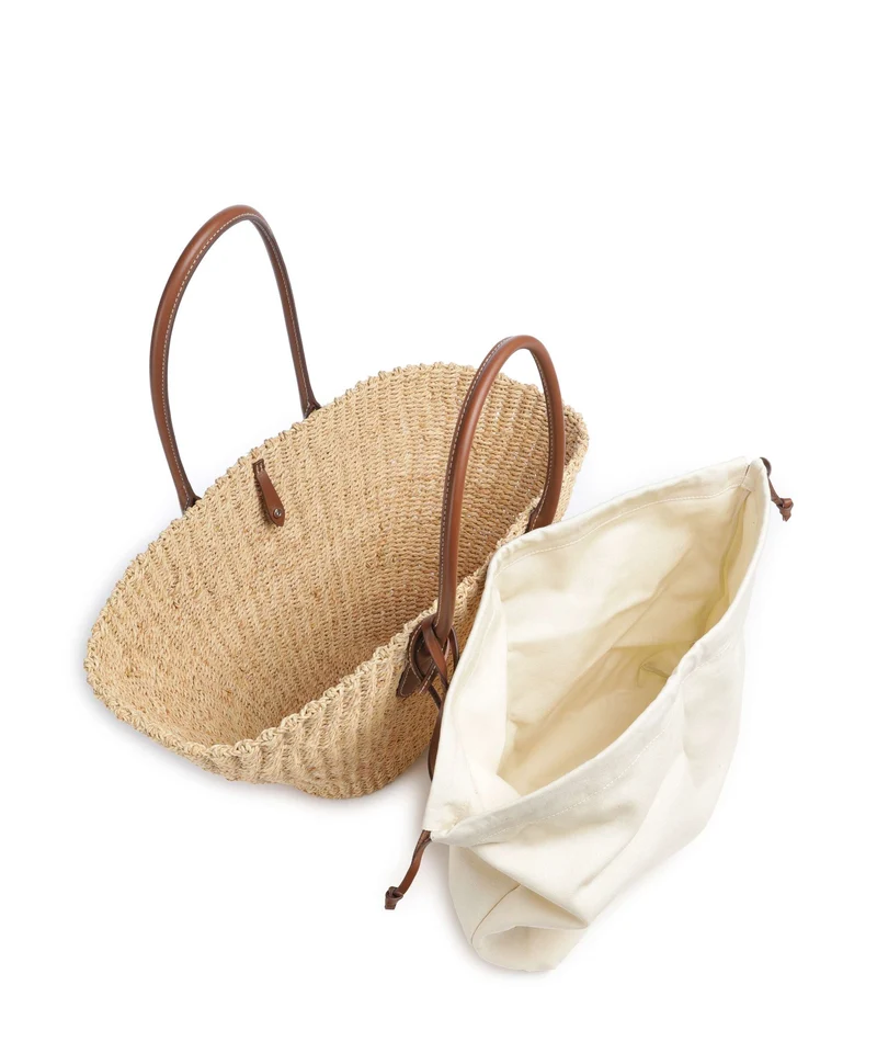 Polo Ralph Lauren Bellport Medium Bolsa shopping natural/cuoio