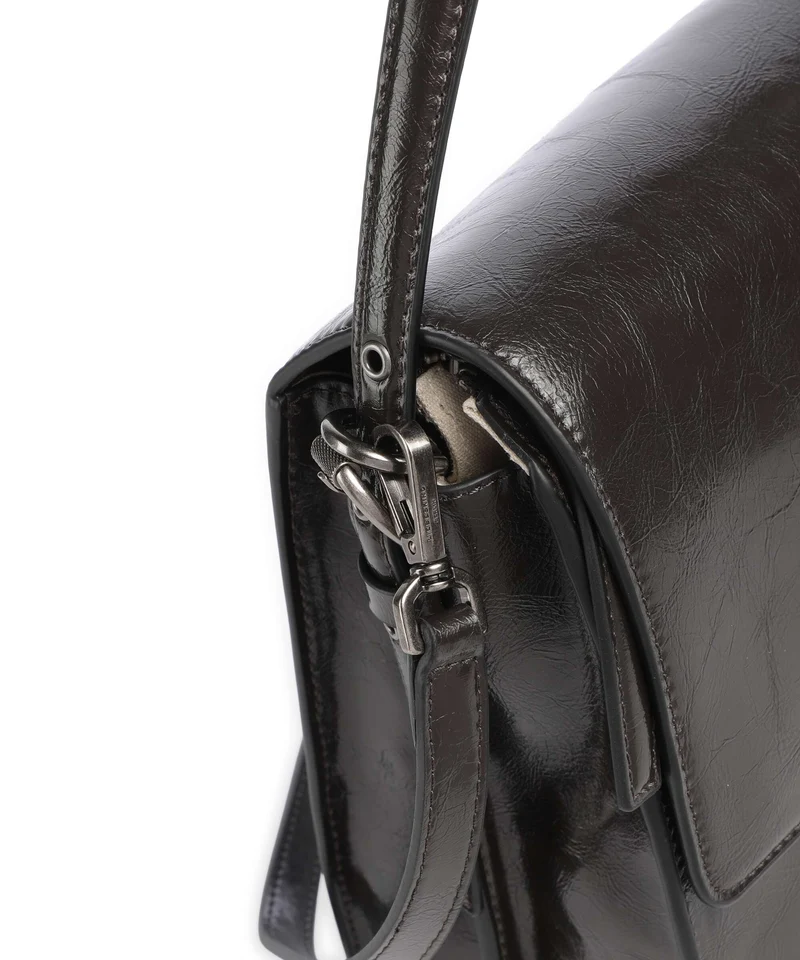 Liebeskind Audrey Recycled Lack Distressed M Bolso de hombro deep soil