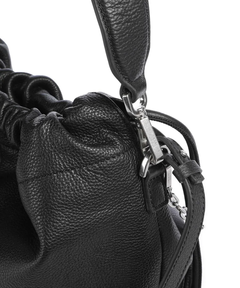 Liebeskind Lya II Small Pebble M Bucket bolso de mano black