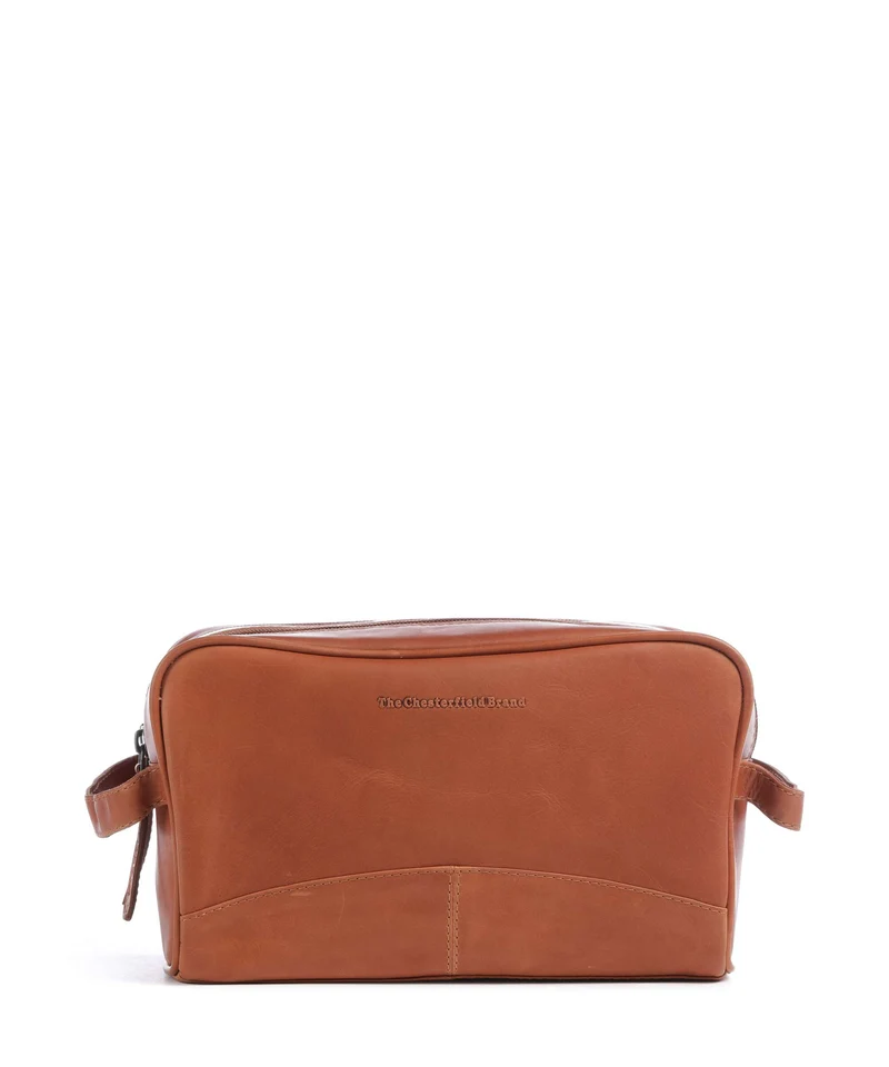 The Chesterfield Brand Wax Pull Up Cow Stacey Neceser cognac
