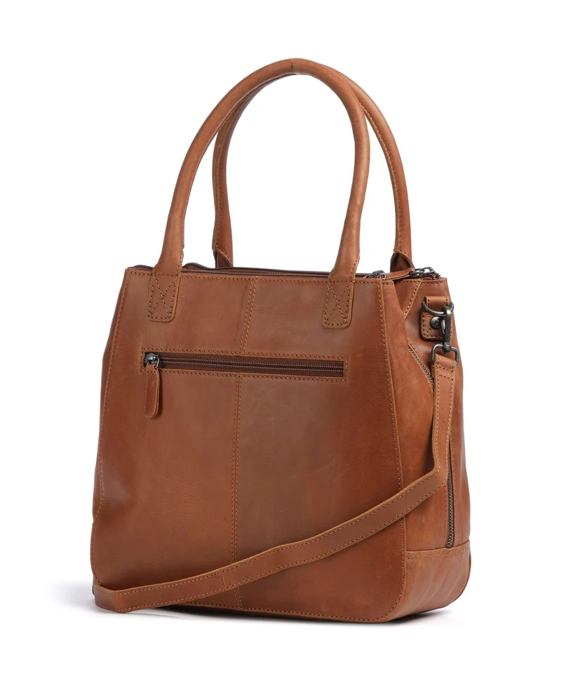 The Chesterfield Brand Wax Pull Up Cow Solvin Bolso de mano cognac