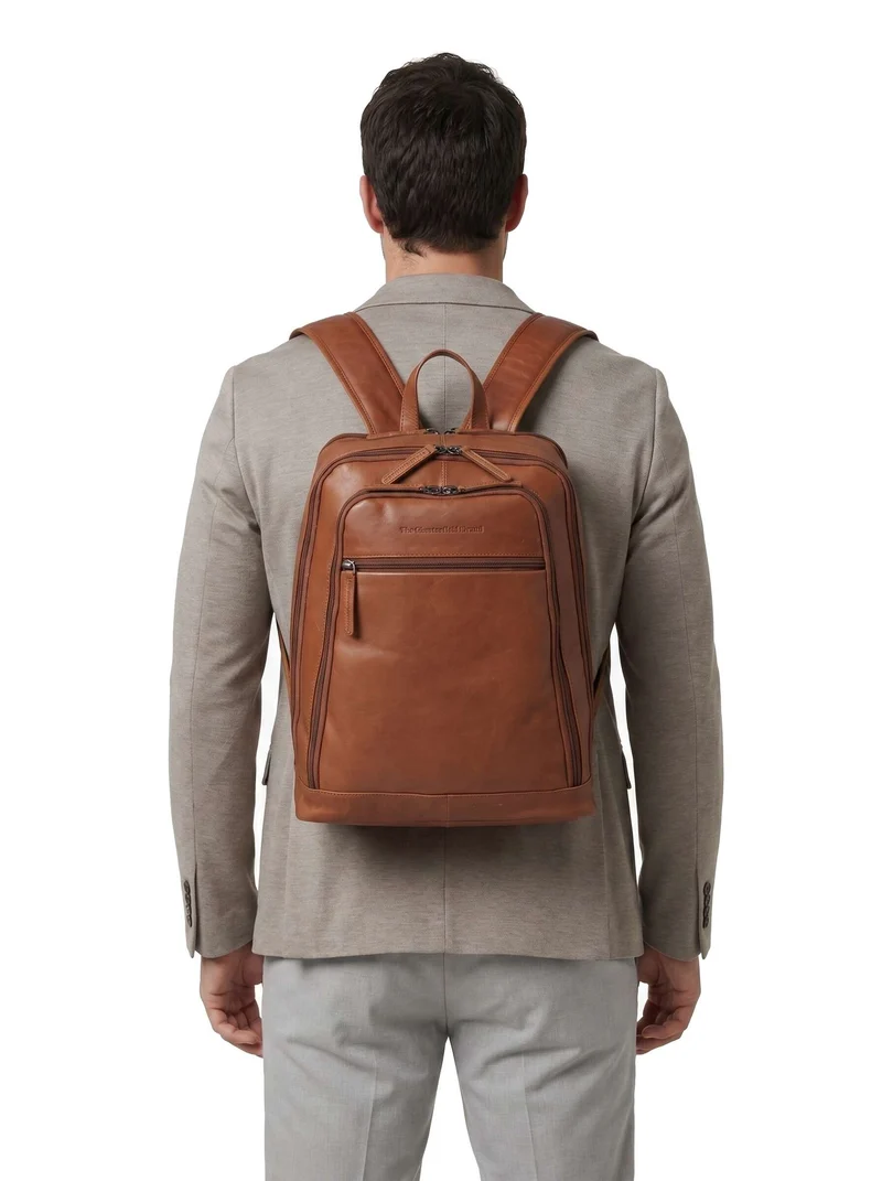 The Chesterfield Brand Wax Pull Up Cow Detroit Mochila cognac