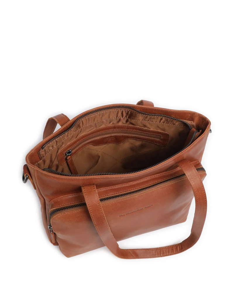 The Chesterfield Brand Wax Pull Up Cow Alicante Bolsa shopping cognac