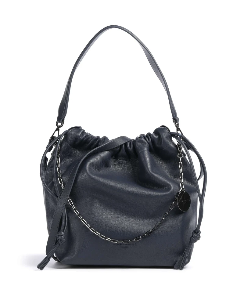Liebeskind Lya II Small Pebble M Bucket bolso de mano peacoat