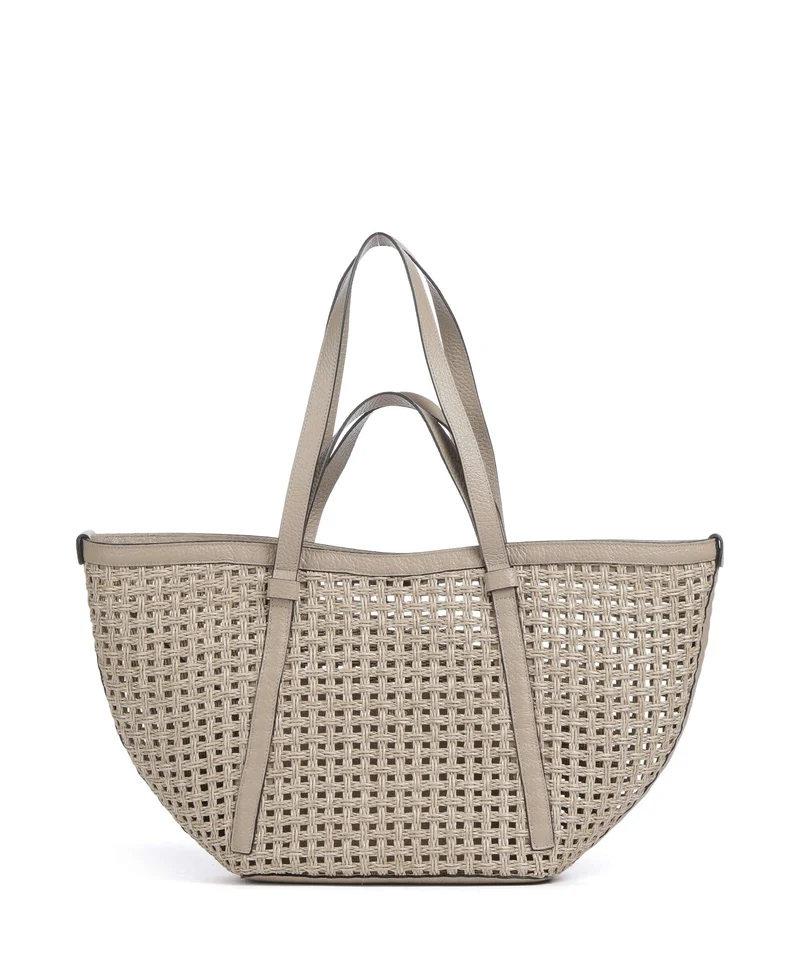 Abro Raffia Net Cosmo Large Bolsa shopping sahara
