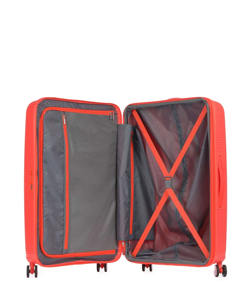 American Tourister Soundbox Maleta con 4 ruedas neon orange