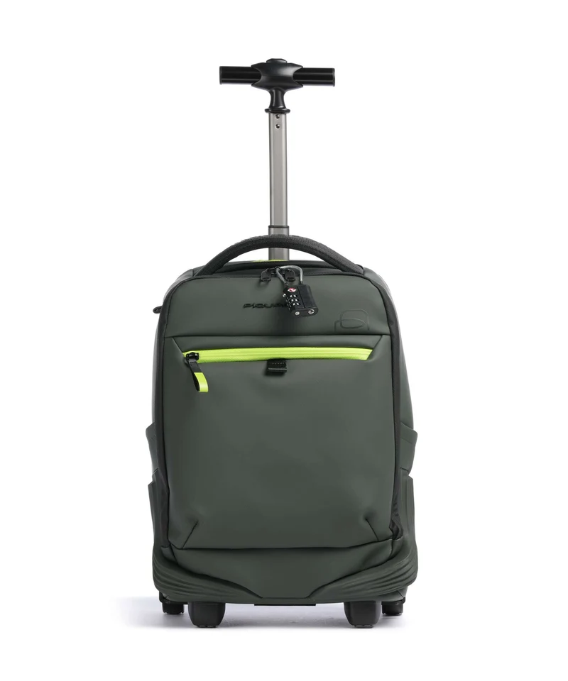 Piquadro Corner Mochila con ruedas sage green