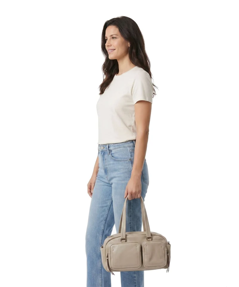 DuDu Bags Pocket Fanciful Bolso de hombro sand grey