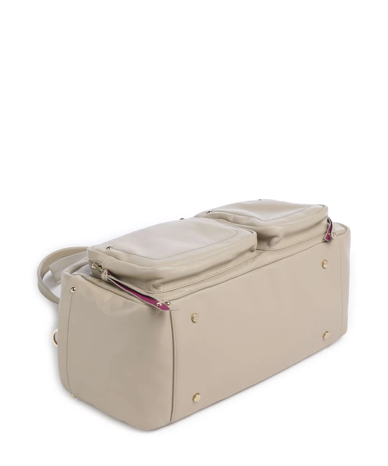 DuDu Bags Pocket Fanciful Bolso de hombro sand grey