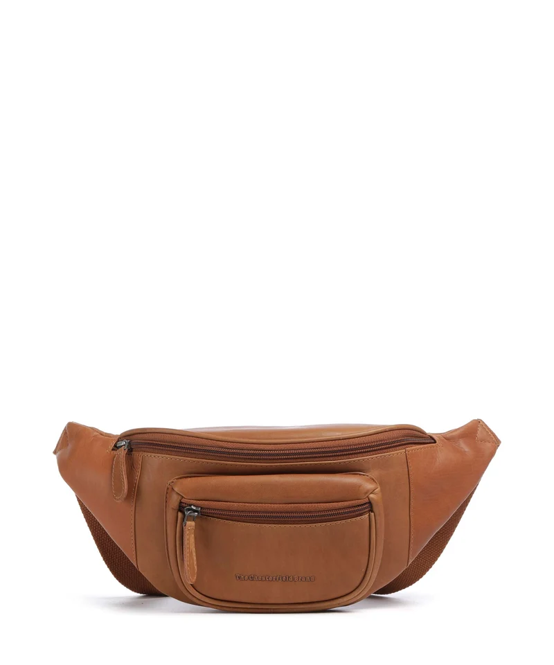 The Chesterfield Brand Wax Pull Up Cow Vernio Riñonera cognac