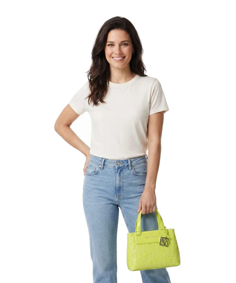 Armani Exchange Liz Patent S Bolso de mano crystal citrus