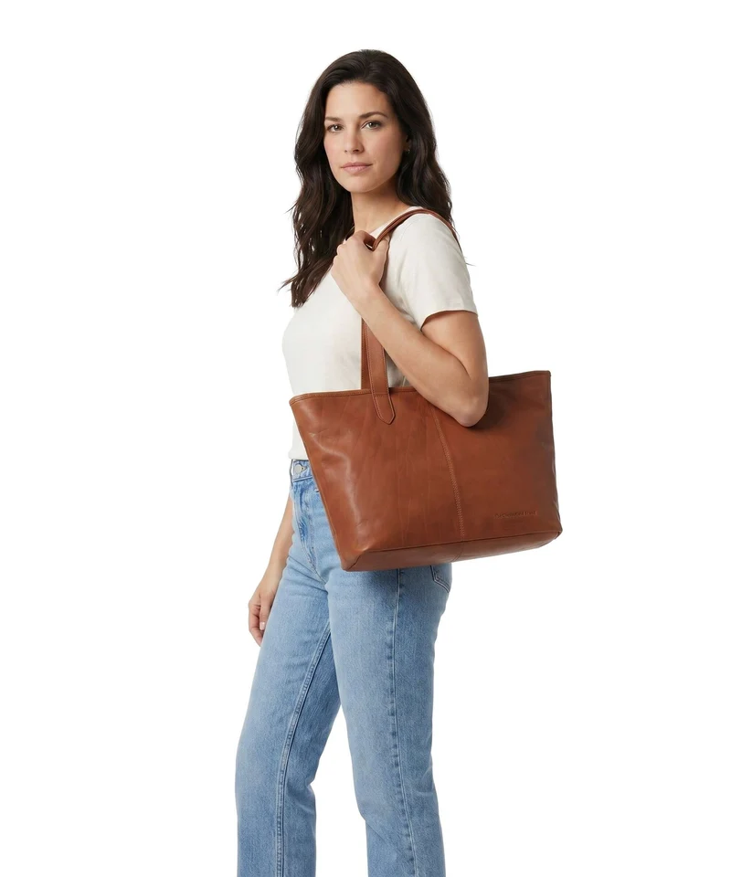 The Chesterfield Brand Wax Pull Up Cow Monza Bolsa shopping cognac
