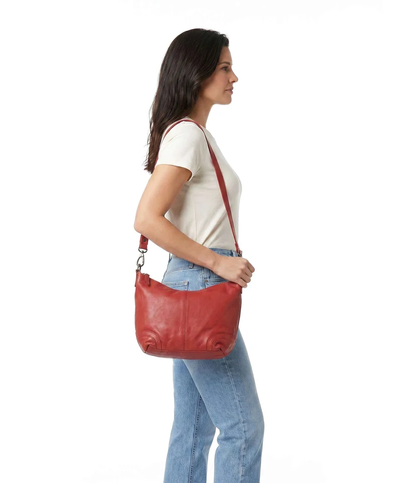 The Chesterfield Brand Washed Waxed Cow Lucy Bolso de hombro red