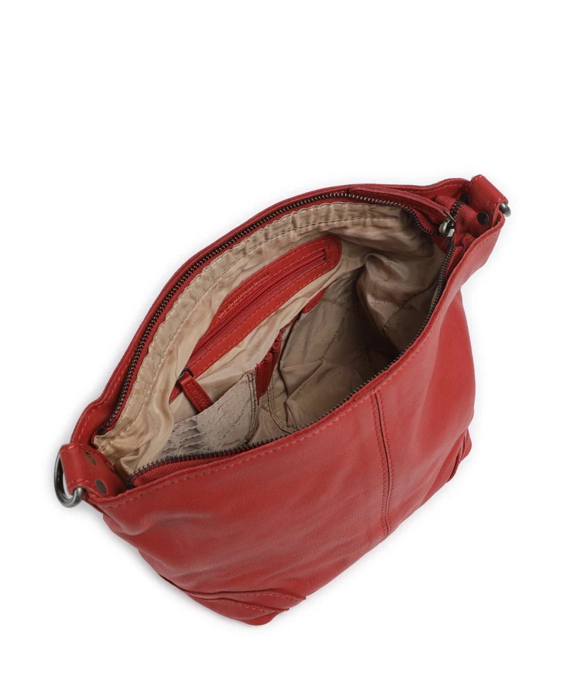 The Chesterfield Brand Washed Waxed Cow Lucy Bolso de hombro red