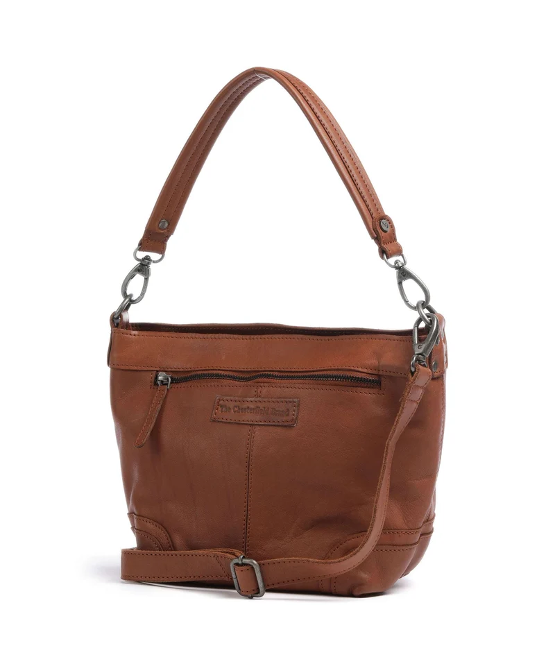 The Chesterfield Brand Washed Waxed Cow Lucy Bolso de hombro cognac